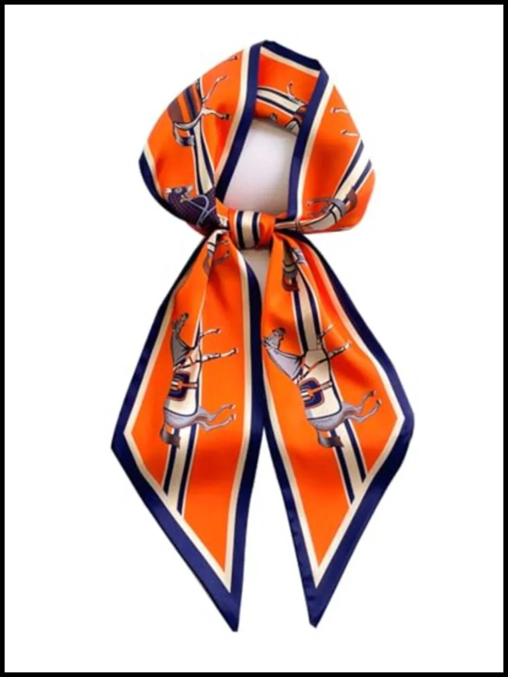 Satin Printed Neck Scarf for Women - Fashion Scarf Headband